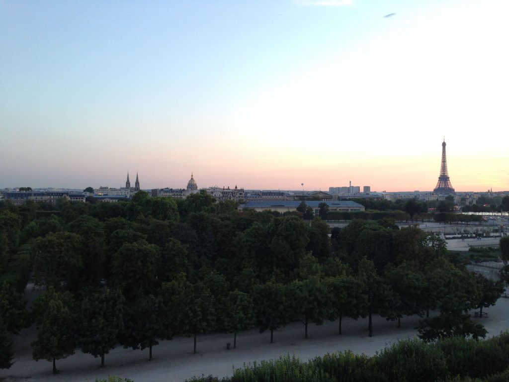 View of the d'Orsay, Les Invalides and Eiffel Tower looking to the right from our room's balcony!