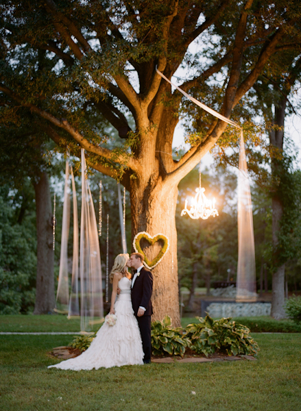 A Romantic Peach, Light-Orange, and Taupe Outdoor Wedding in Maryland