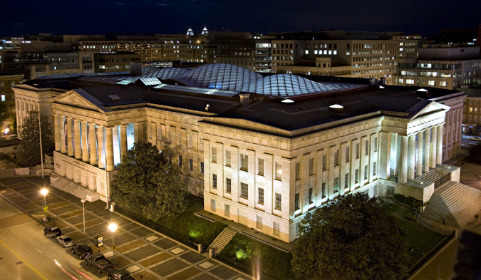 National Portrait Gallery event venue at night