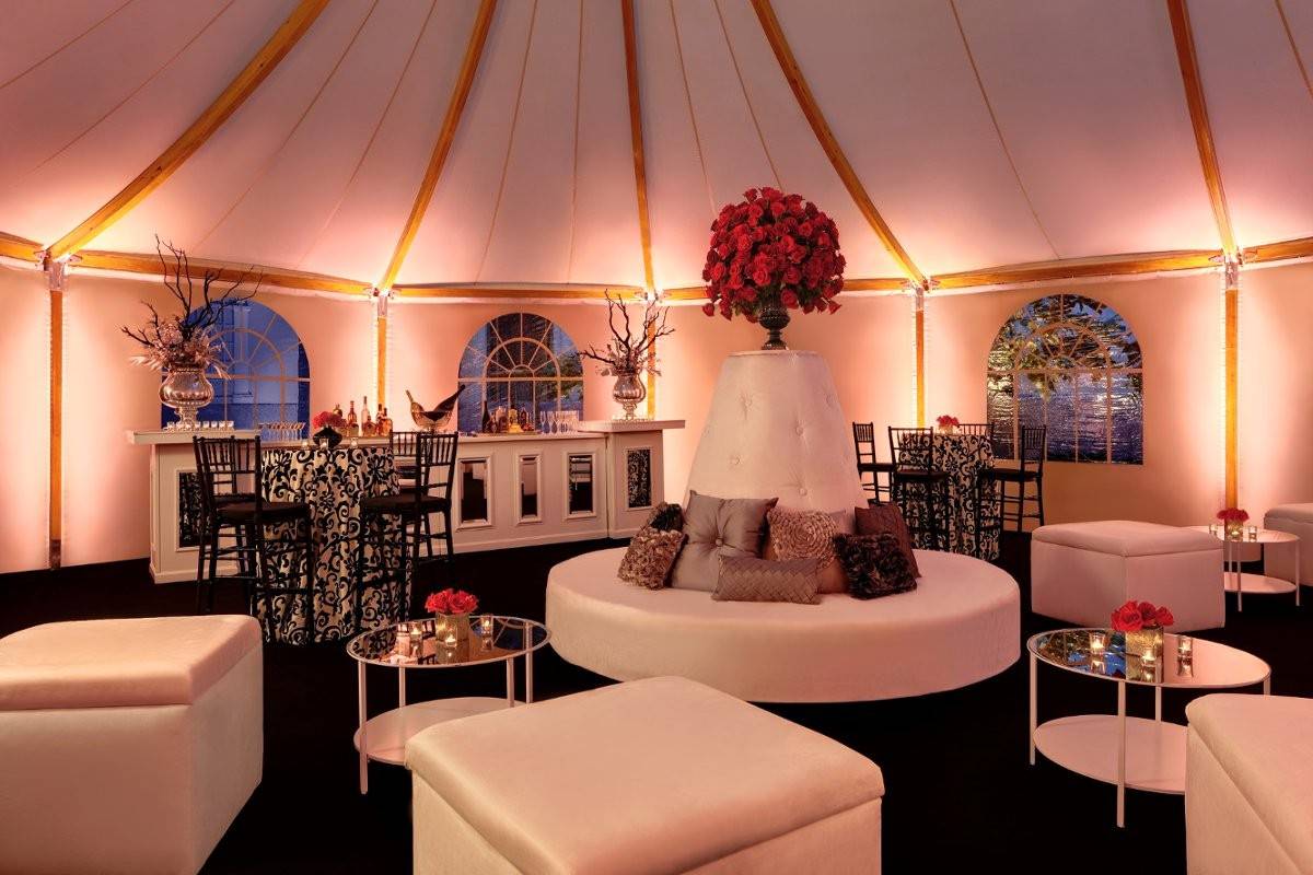 Astor Terrace wedding reception - tented